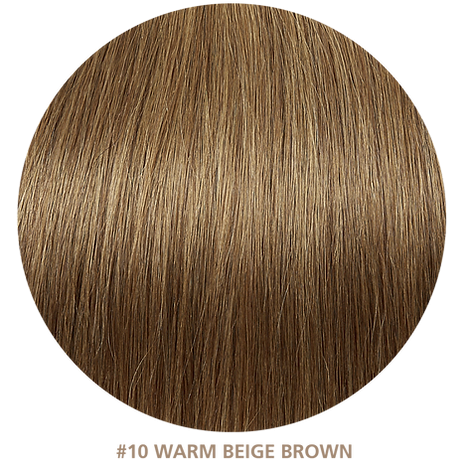 CLIP-IN 20" HAIR EXTENSIONS - WARM BEIGHT BROWN